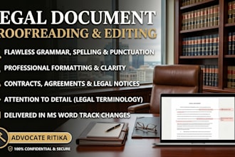 proofread edit and format your legal contracts and documents