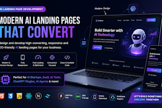 design ai startup saas landing page in wordpress