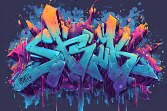 make authentic streetwear graffiti logo designs