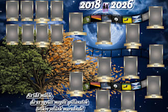 design a professional and modern school yearbook tablo
