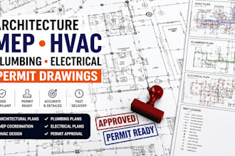 do architecture, mep, hvac, plumbing, electrical permit drawings