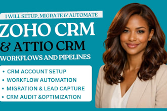 set up, migrate, and automate your attio CRM zoho CRM workflows and pipelines