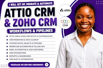 set up, migrate, and automate your attio CRM zoho CRM workflows and pipelines