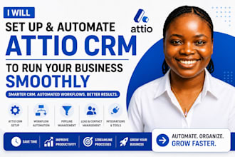 set up and automate attio CRM workflows, pipelines and system