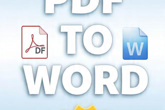 convert PDF to word excel ,with 100 percent accurate formatting in 1 hour