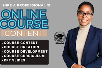 create online course content, course curriculum for your online school