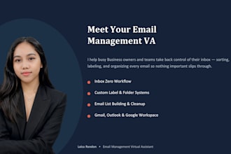 manage your email inbox and admin tasks as a VA