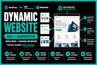 build dynamic wordpress website using acf and elementor