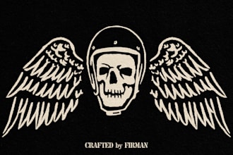 draw retro skull for your t shirt