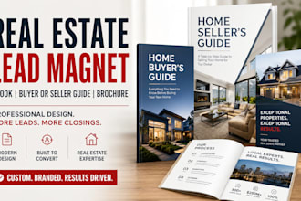 design real estate lead magnet ebook home buyer or seller guide, brochure design