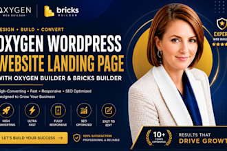design oxygen wordpress website landing page with oxygen builder bricks builder