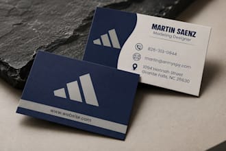 design professional minimalist and customized business cards