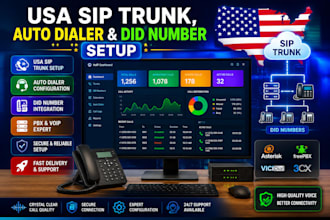 setup usa sip trunk, auto dialer and did number