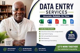 be your expert excel data entry and typing assistant