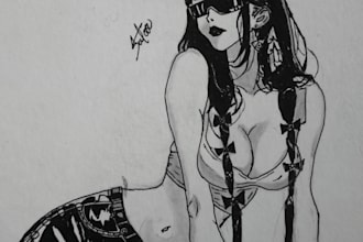 draw your fav characters nsfw art in manga style