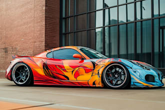 draw car wrap vehicle wrap truck wrap
