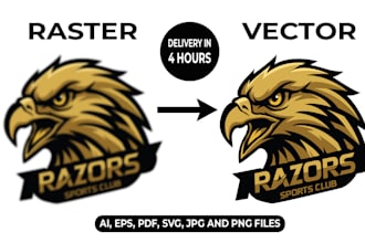 manual vector tracing vectorize and recreate logo