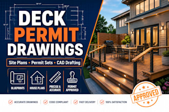 create deck permit drawings and residential permit plans