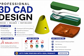 design 3d cad slip casting mold, ceramic pottery mold, production ready stl