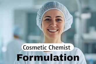 develop private label cosmetic and custom skincare product as a cosmetic chemist