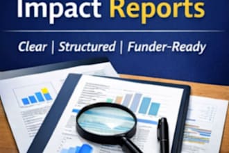 write a professional evaluation or impact report