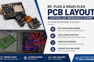 design rf, flex and rigid flex pcb layout with controlled impedance in altium