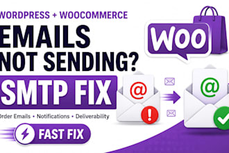 fix wordpress and woocommerce emails not sending and SMTP issues