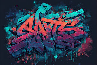 design modern street art graffiti logo for your business
