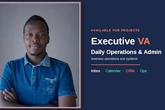 manage your daily operations as your executive virtual assistant