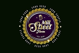 design mill street tavern beer bar logo