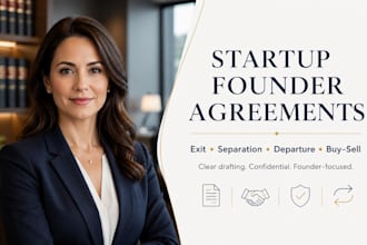 write a professional founder separation agreement for your startup