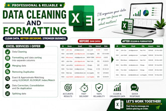fix errors, clean and format ms excel spreadsheets