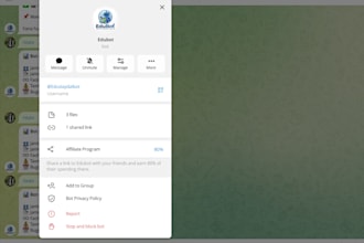 develop an automated telegram bot for your business
