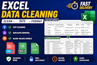 do excel data cleaning and formatting