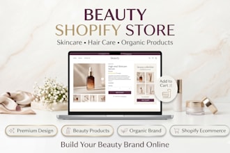 build shopify beauty store for skincare and hair care products winning products