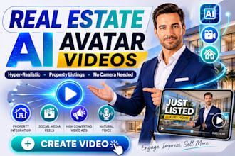 create ai avatar real estate marketing videos and property listing ads videos