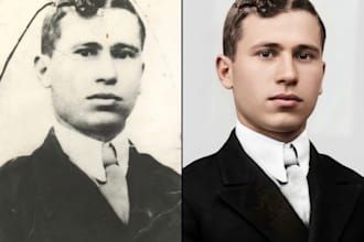 restore and colorize old damaged photos with ai