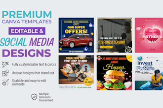 create professional editable canva graphic designs
