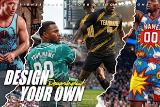 design custom sportswear, team uniforms with teckpeck