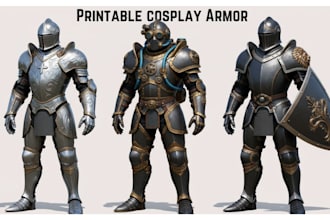 3d wearable armour, 3d cosplay print and paint, 3d mask and 3d helmet, amor stl