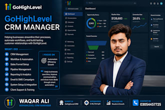 be your gohighlevel CRM manager and automation specialist