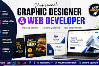 do graphics designing HTML CSS java script for you