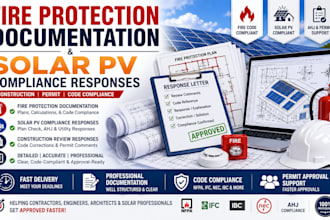 design fire protection documentation solar pv compliance responses construction