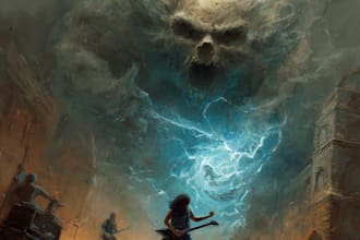 draw detailed dark art for metal band album cover and t shirt artwork