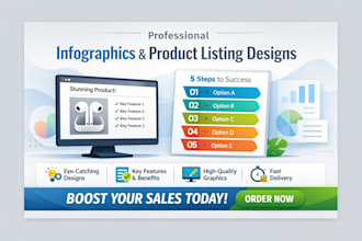 design infographics product listing images