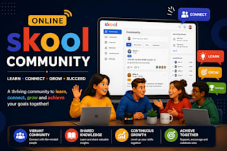 skool online community, community manager, skool course creation, online course