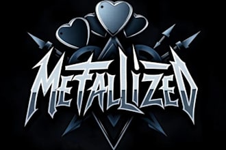 create an edgy hard rock and heavy metal band logo