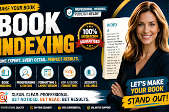 do book indexing book formatting editing proofreading KDP typesetting