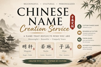 create an authentic chinese name with cultural meaning