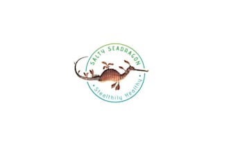 design salty sea dragon seaweed crisps logo
